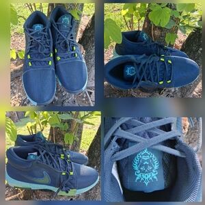 🔥NEW NIKE LeBRON WITNESS MEN'S NAVY CYBER GREEN BASKETBALL SNEAKERS SHOES 18